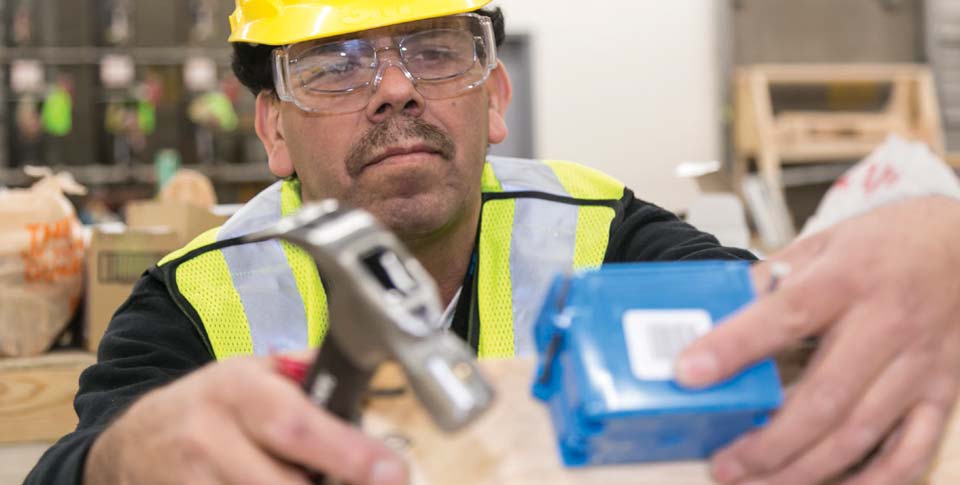 Electrical construction student