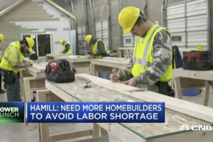 Student at a construction class