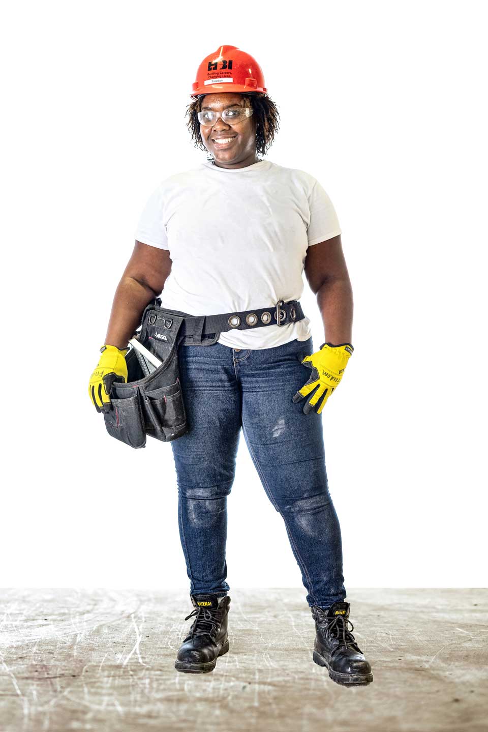 Construction skills student