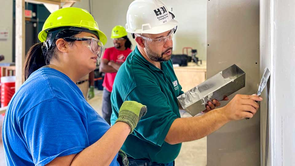 Teaching drywall skills
